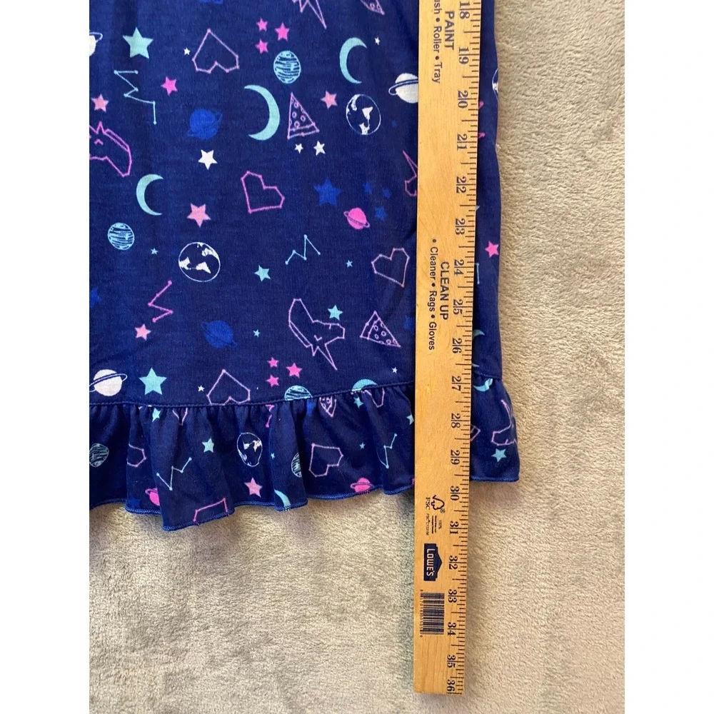 SO Girls Sleepwear Nightgown Doll Gown Size 12 Space Unicorn Moon Stars NWT